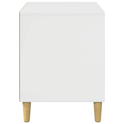 Cat House Gloss White 42.5 x 40 x 53 cm Engineered Wood