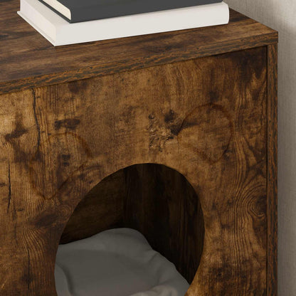 Cat House Smoked Oak 42.5 x 40 x 53 cm Engineered Wood