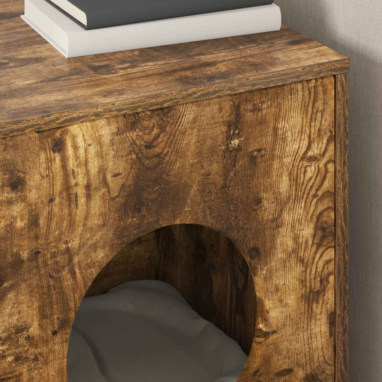 Cat House Smoked Oak 42.5 x 40 x 53 cm Engineered Wood
