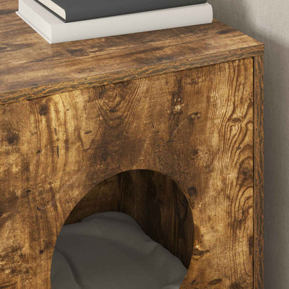 Cat House Smoked Oak 42.5 x 40 x 53 cm Engineered Wood