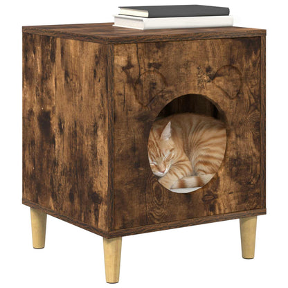 Cat House Smoked Oak 42.5 x 40 x 53 cm Engineered Wood