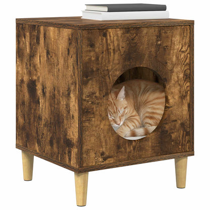 Cat House Smoked Oak 42.5 x 40 x 53 cm Engineered Wood