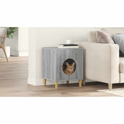 Cat House Grey Sonoma 42.5 x 40 x 53 cm Engineered Wood