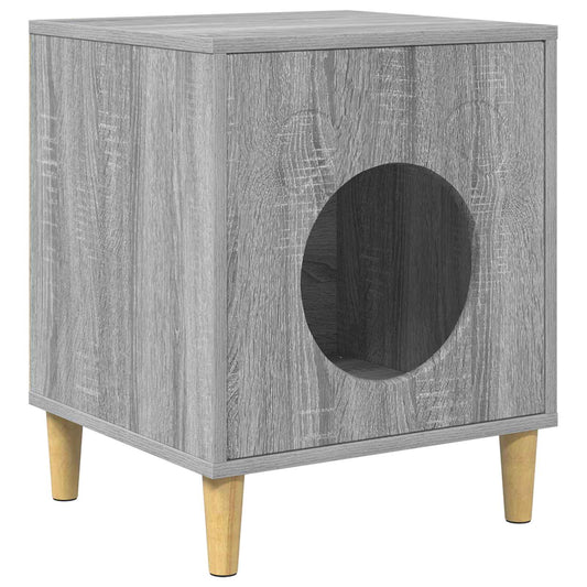 Cat House Grey Sonoma 42.5 x 40 x 53 cm Engineered Wood