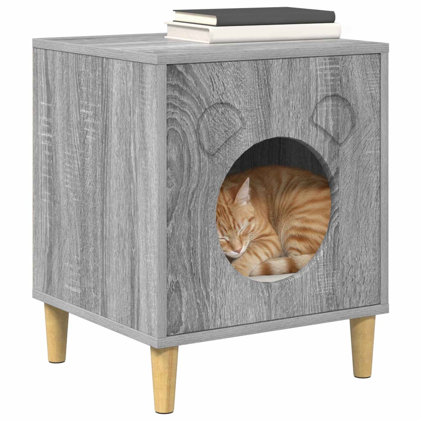 Cat House Grey Sonoma 42.5 x 40 x 53 cm Engineered Wood
