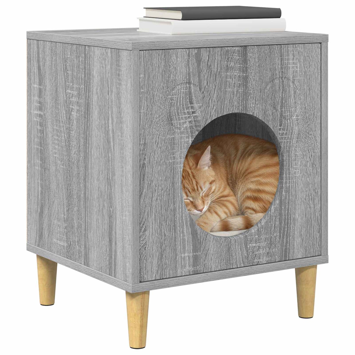 Cat House Grey Sonoma 42.5 x 40 x 53 cm Engineered Wood