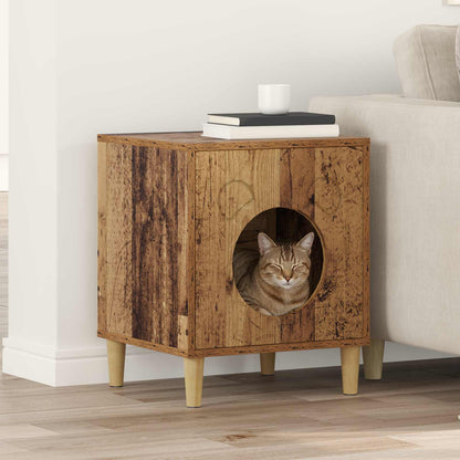 Cat House Old Wood 42.5 x 40 x 53 cm Engineered Wood