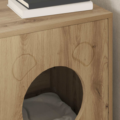 Cat House Artisian Oak 42.5 x 40 x 53 cm Engineered Wood