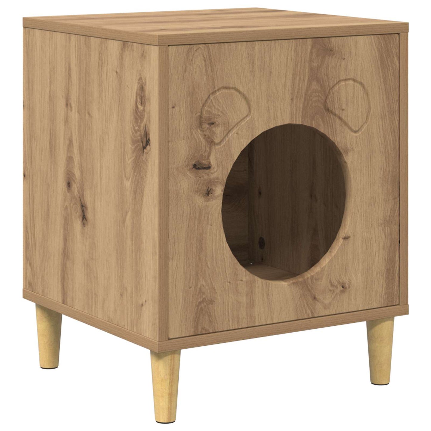 Cat House Artisian Oak 42.5 x 40 x 53 cm Engineered Wood