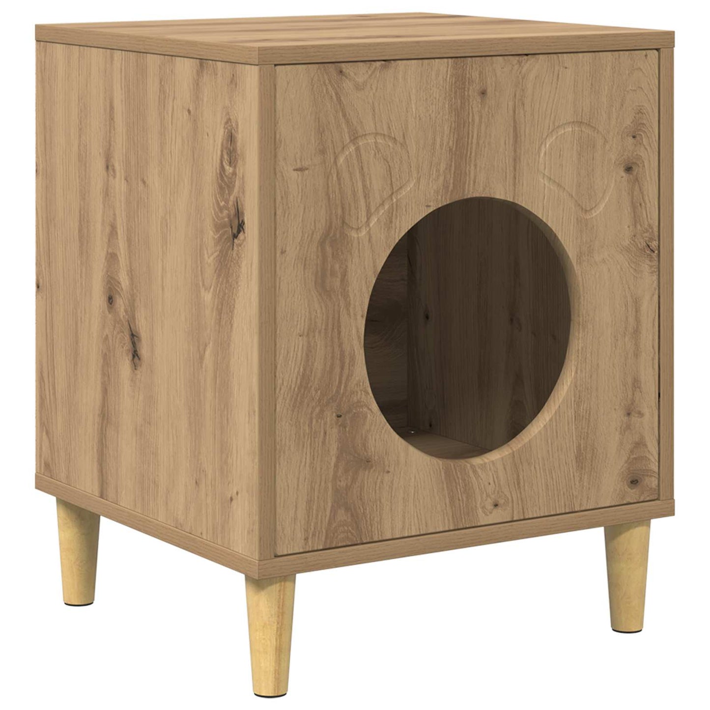 Cat House Artisian Oak 42.5 x 40 x 53 cm Engineered Wood