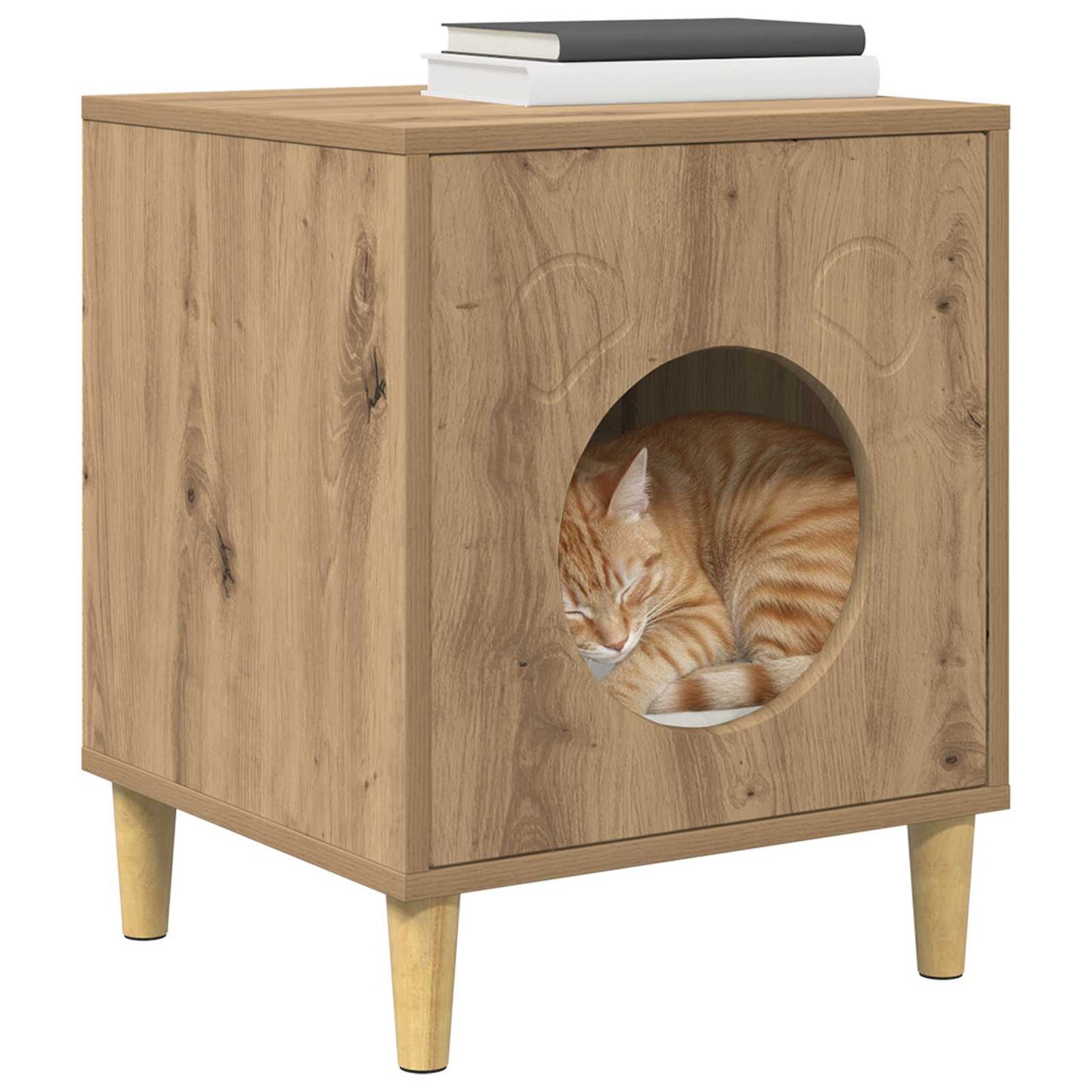 Cat House Artisian Oak 42.5 x 40 x 53 cm Engineered Wood