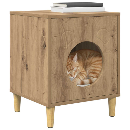 Cat House Artisian Oak 42.5 x 40 x 53 cm Engineered Wood