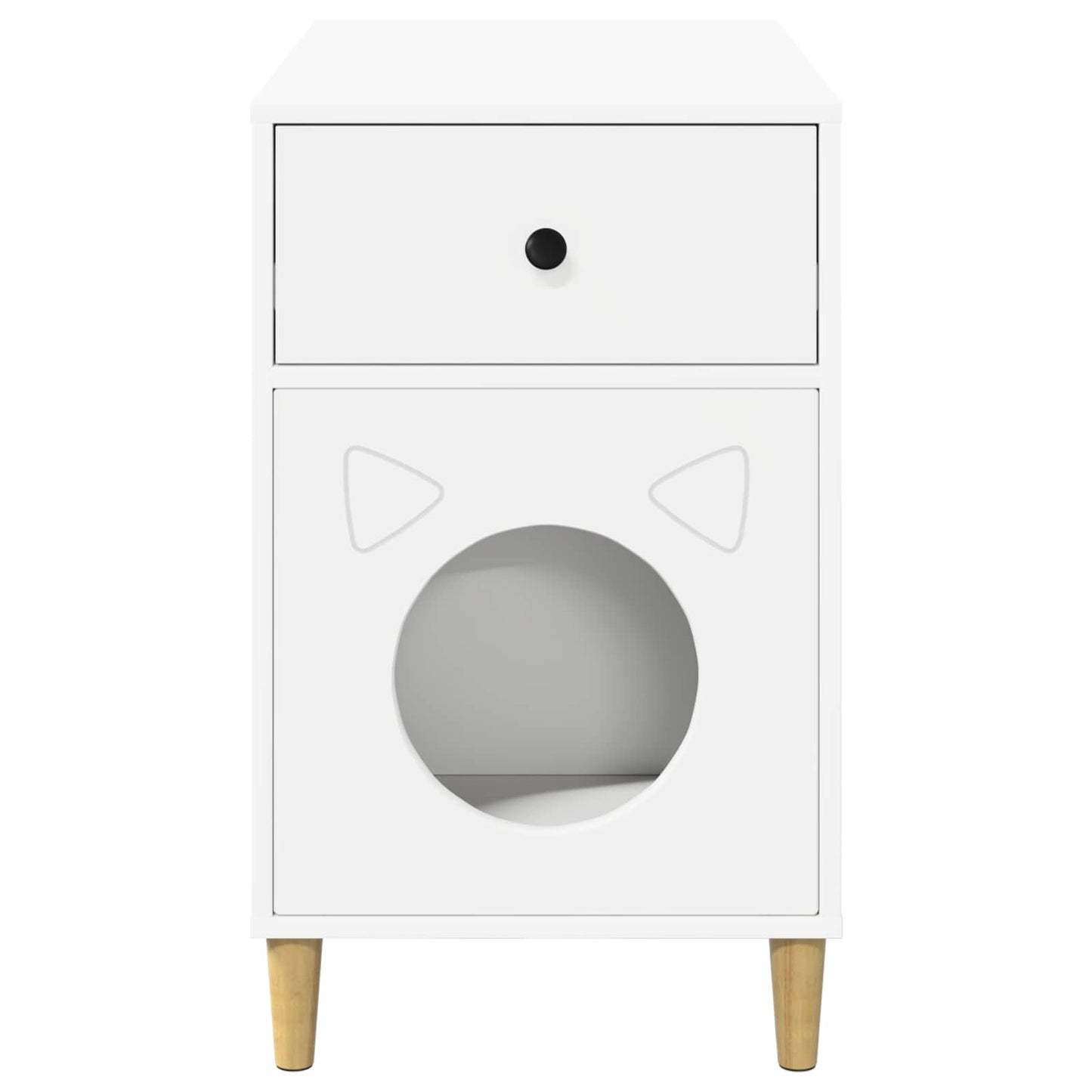 Cat House White 72 x 42.5 x 70 cm Engineered Wood