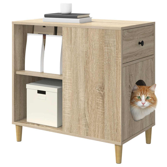 Cat House Sonoma 72 x 42.5 x 70 cm Engineered Wood