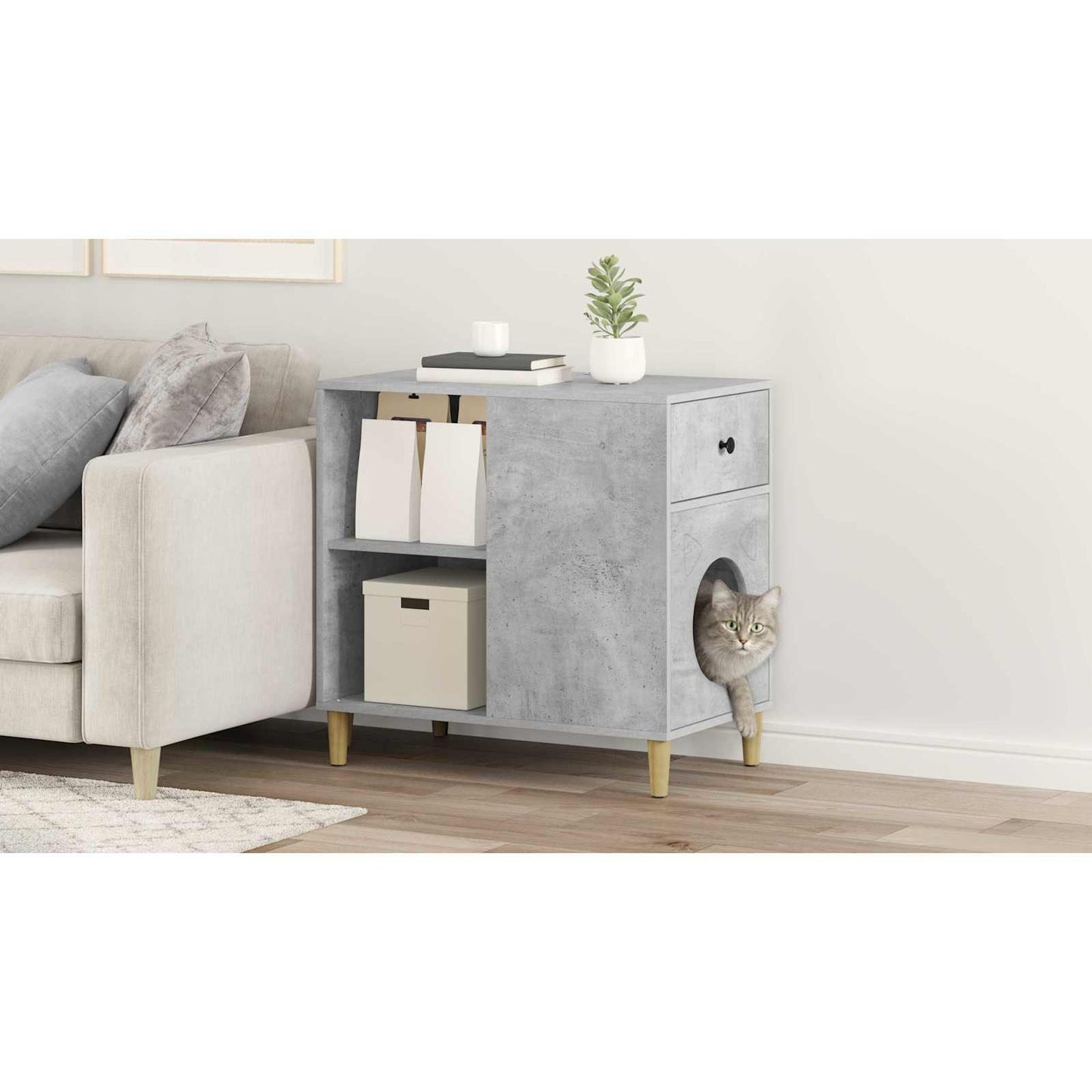 Cat House Concerte 72 x 42.5 x 70 cm Engineered Wood