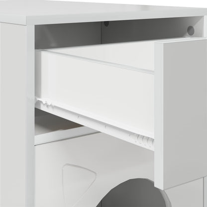 Cat House Gloss White 72 x 42.5 x 70 cm Engineered Wood