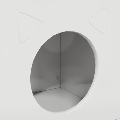 Cat House Gloss White 72 x 42.5 x 70 cm Engineered Wood