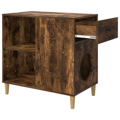Cat House Smoked Oak 72 x 42.5 x 70 cm Engineered Wood
