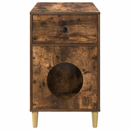 Cat House Smoked Oak 72 x 42.5 x 70 cm Engineered Wood