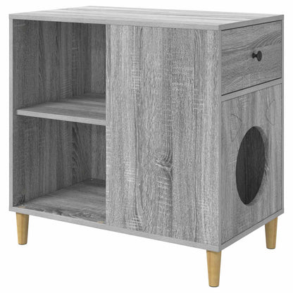 Cat House Grey Sonoma 72 x 42.5 x 70 cm Engineered Wood