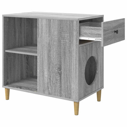 Cat House Grey Sonoma 72 x 42.5 x 70 cm Engineered Wood