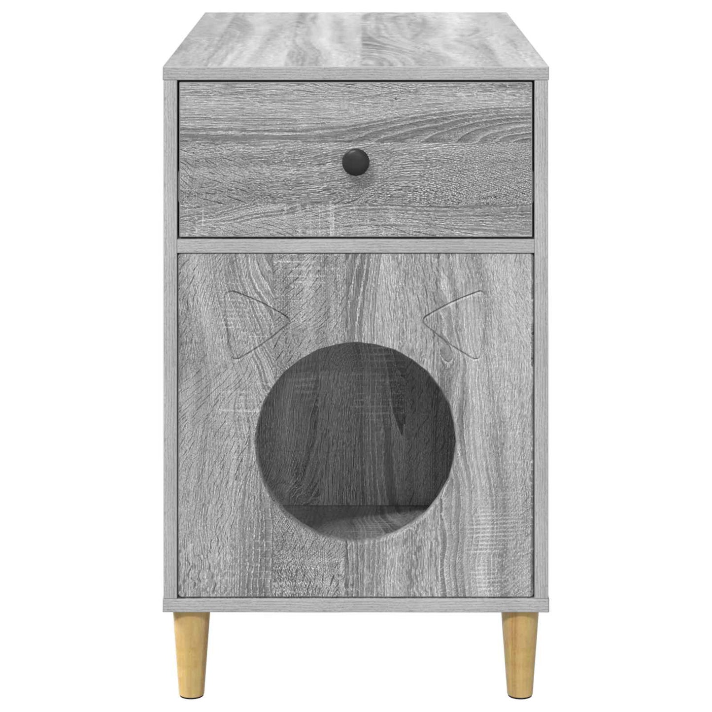 Cat House Grey Sonoma 72 x 42.5 x 70 cm Engineered Wood