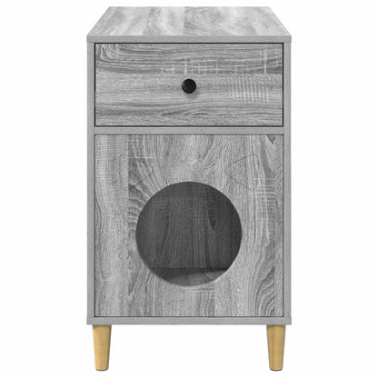 Cat House Grey Sonoma 72 x 42.5 x 70 cm Engineered Wood