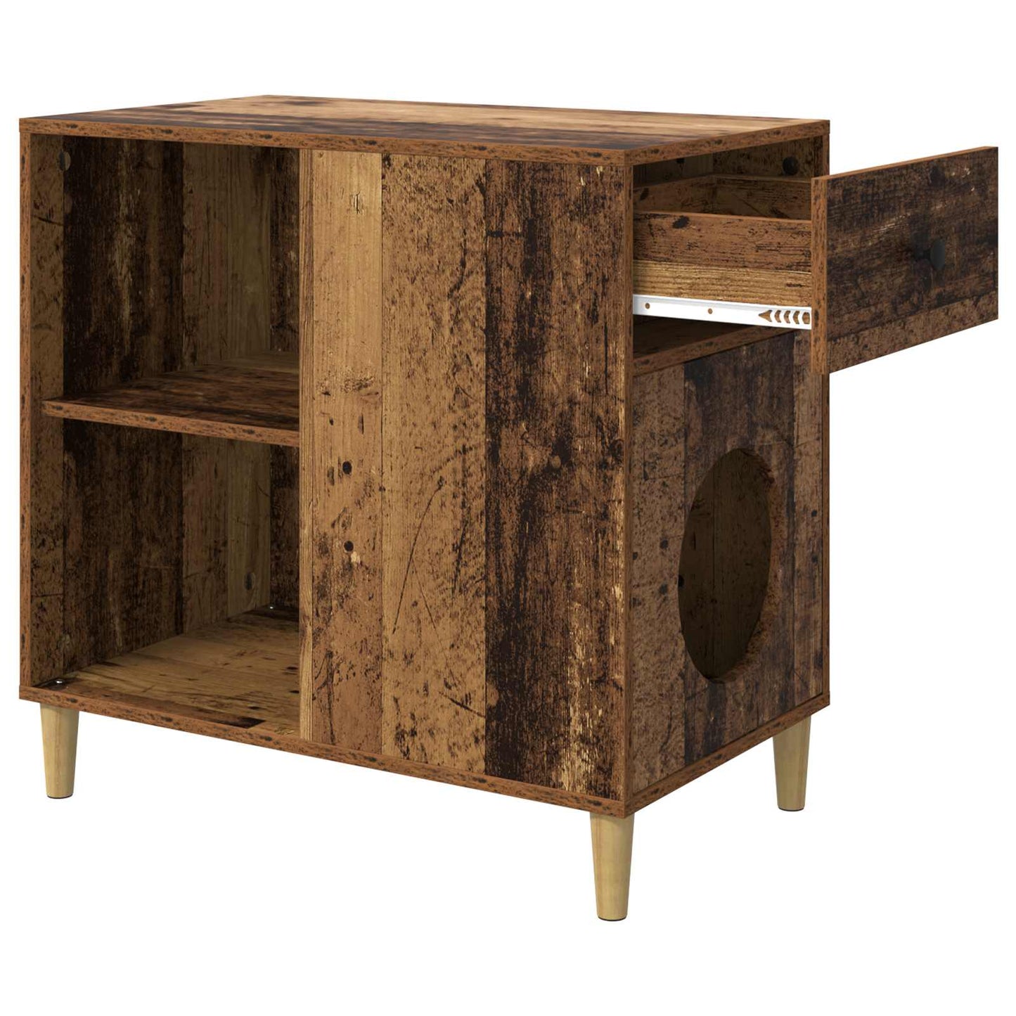 Cat House Old Wood 72 x 42.5 x 70 cm Engineered Wood
