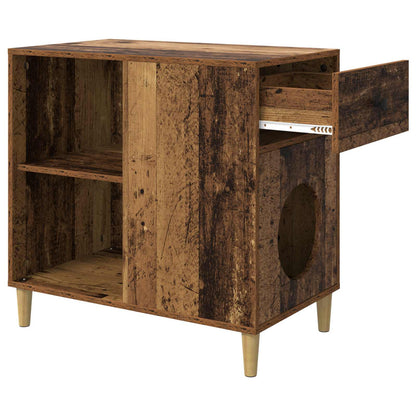 Cat House Old Wood 72 x 42.5 x 70 cm Engineered Wood