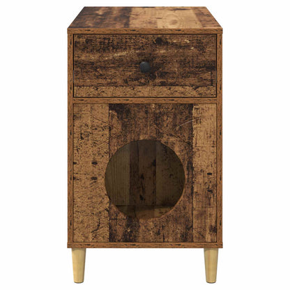 Cat House Old Wood 72 x 42.5 x 70 cm Engineered Wood