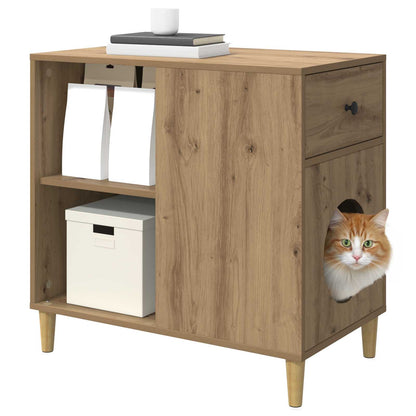 Cat House Artisian Oak 72 x 42.5 x 70 cm Engineered Wood
