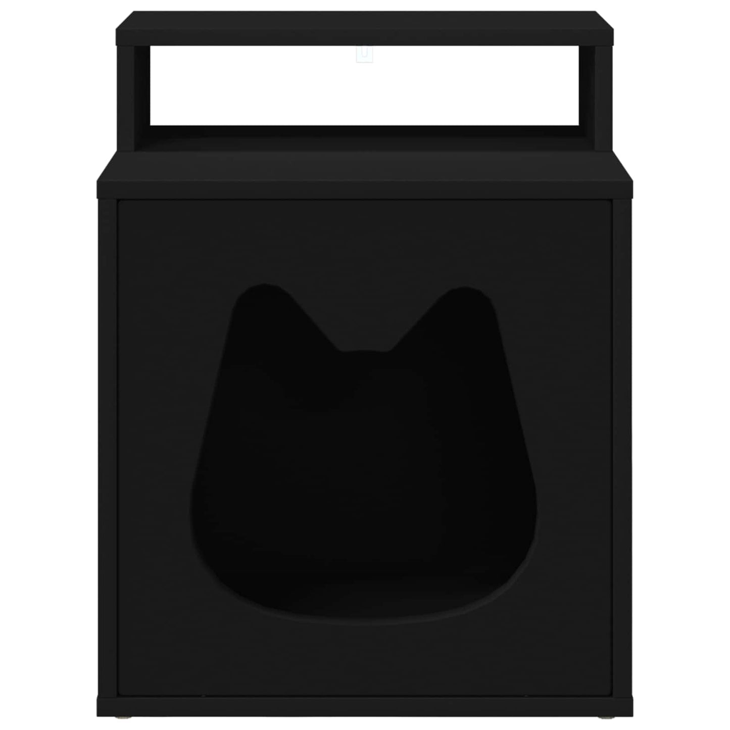 Cat House Black 42.5 x 40 x 53.5 cm Engineered Wood