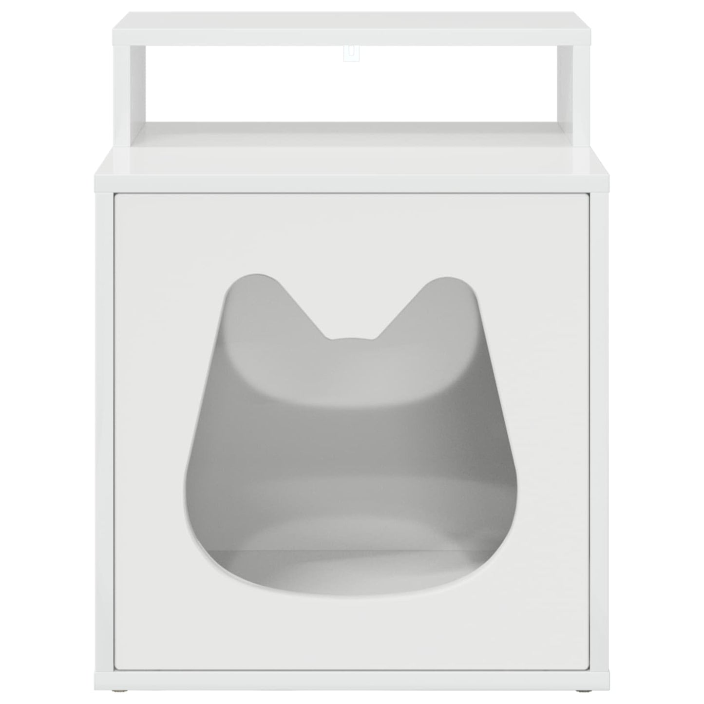 Cat House Gloss White 42.5 x 40 x 53.5 cm Engineered Wood