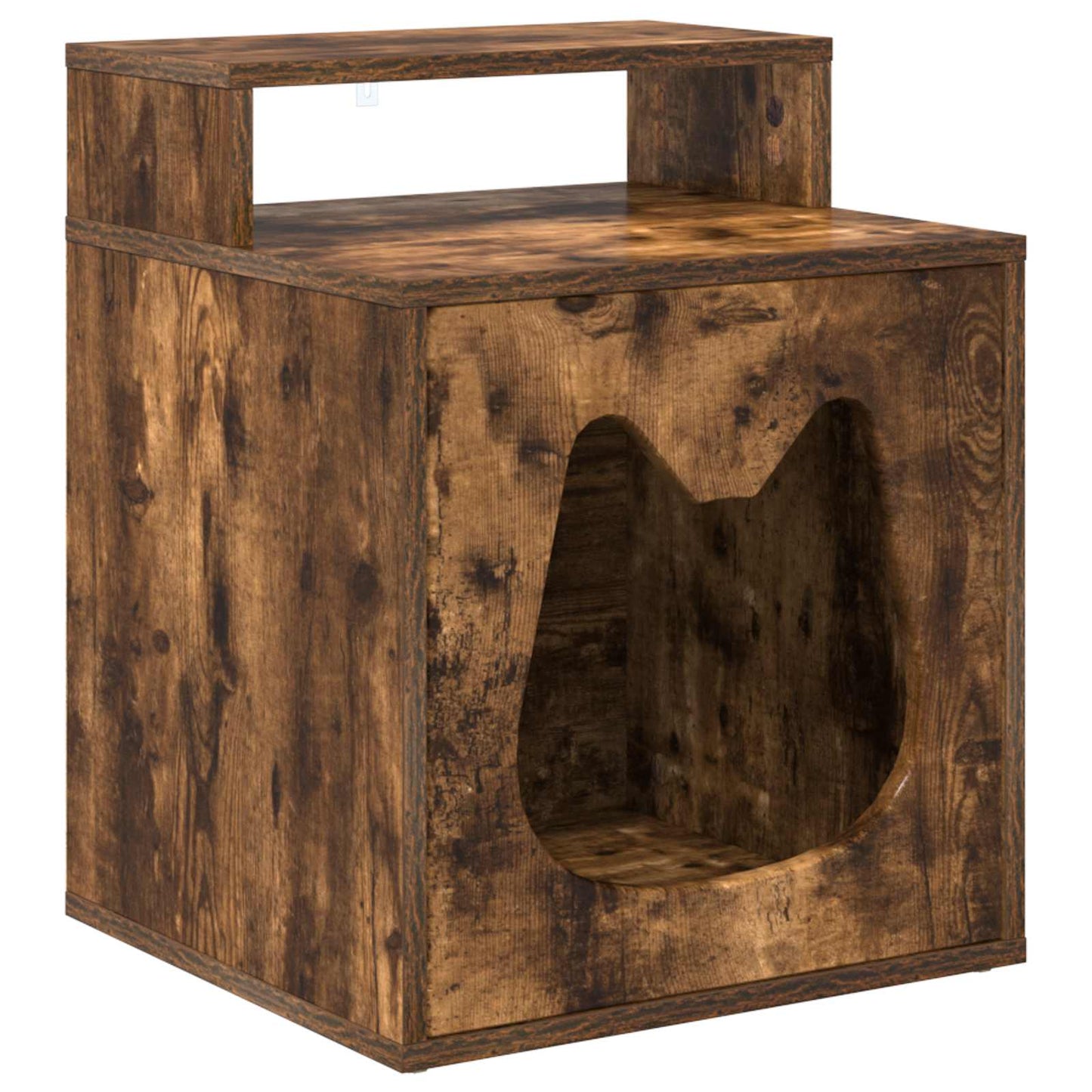 Cat House Smoked Oak 42.5 x 40 x 53.5 cm Engineered Wood