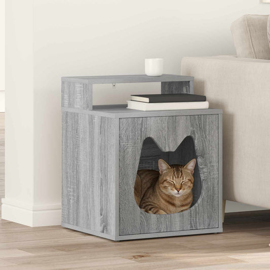 Cat House Grey Sonoma 42.5 x 40 x 53.5 cm Engineered Wood