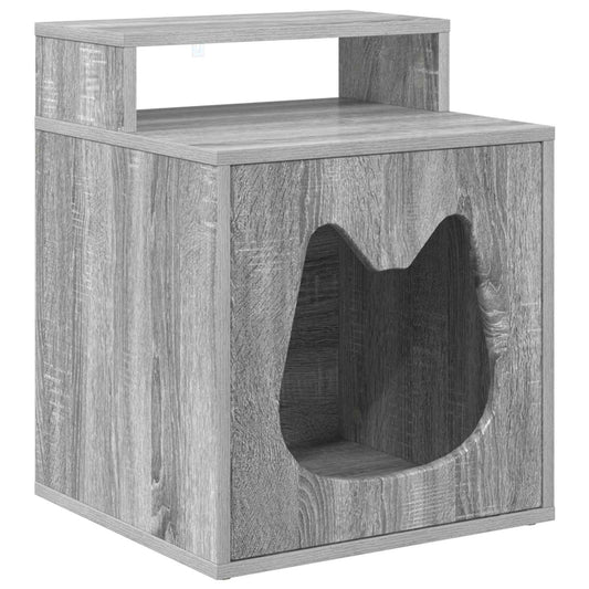 Cat House Grey Sonoma 42.5 x 40 x 53.5 cm Engineered Wood