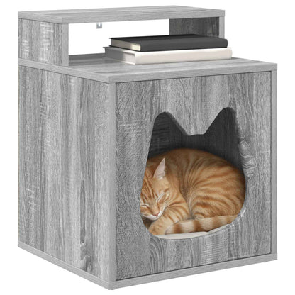 Cat House Grey Sonoma 42.5 x 40 x 53.5 cm Engineered Wood