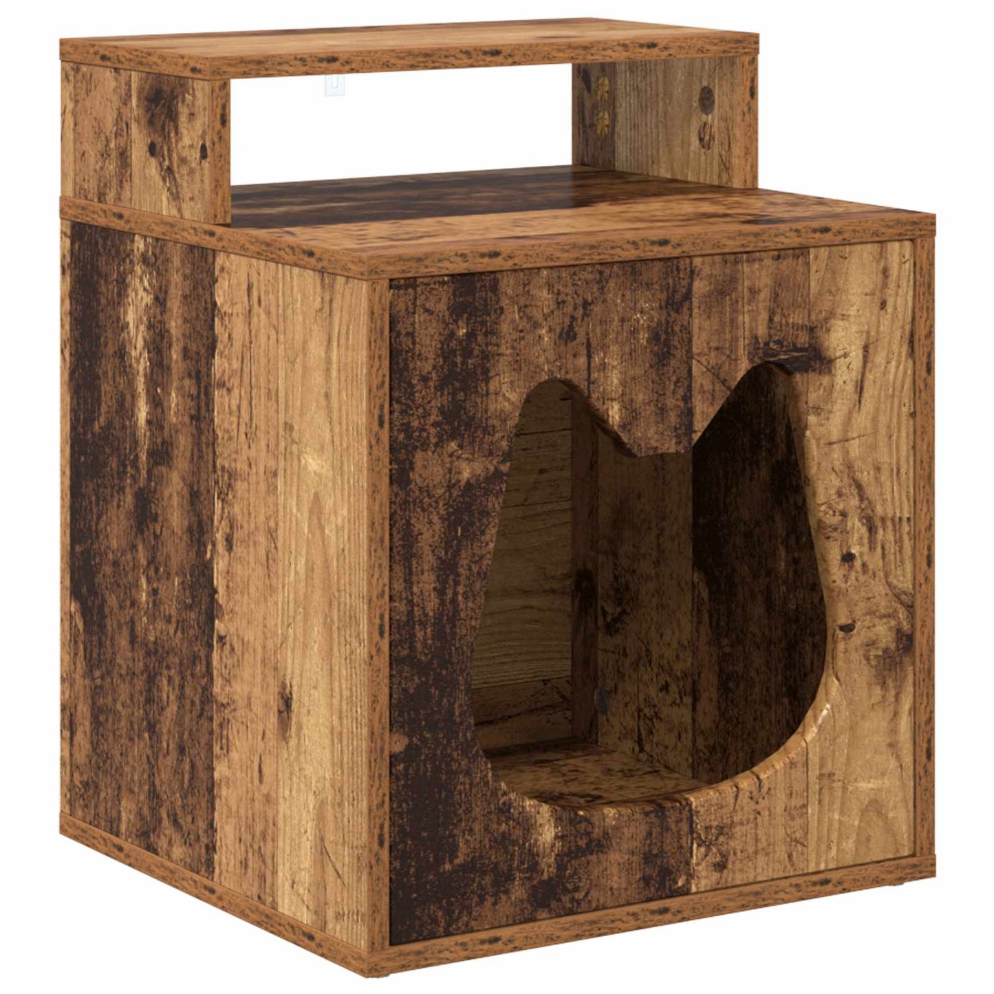 Cat House Old Wood 42.5 x 40 x 53.5 cm Engineered Wood