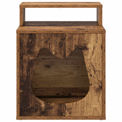 Cat House Old Wood 42.5 x 40 x 53.5 cm Engineered Wood
