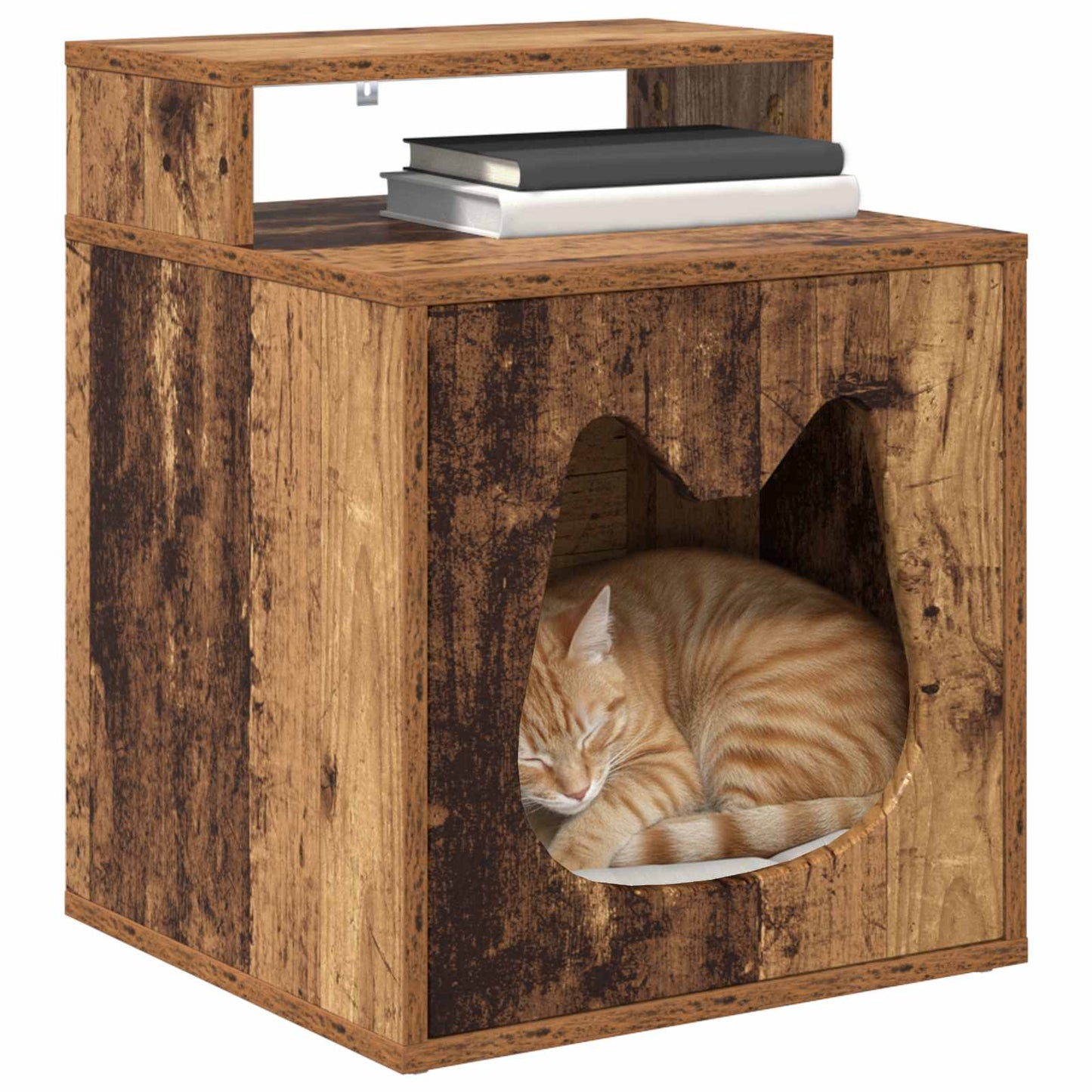 Cat House Old Wood 42.5 x 40 x 53.5 cm Engineered Wood