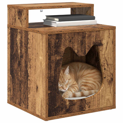 Cat House Old Wood 42.5 x 40 x 53.5 cm Engineered Wood