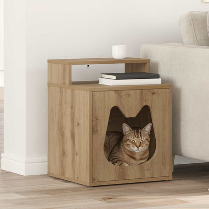 Cat House Artisian Oak 42.5 x 40 x 53.5 cm Engineered Wood