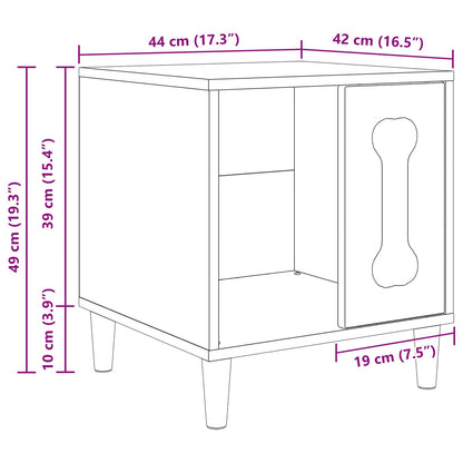 Dog House White 44 x 42 x 49 cm Engineered Wood
