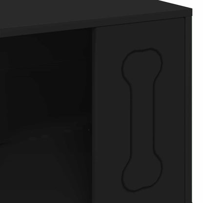 Dog House Black 44 x 42 x 49 cm Engineered Wood
