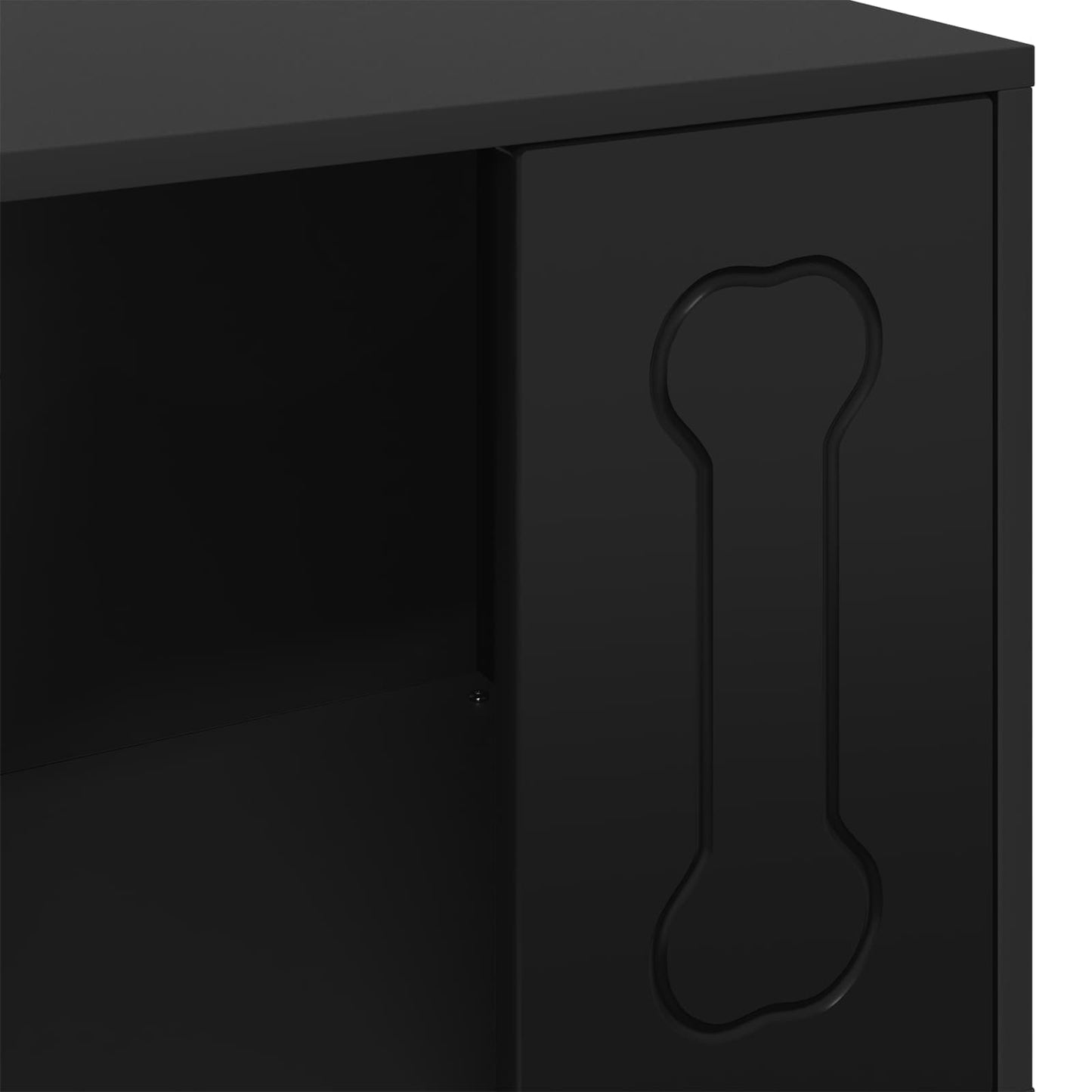 Dog House Black 44 x 42 x 49 cm Engineered Wood