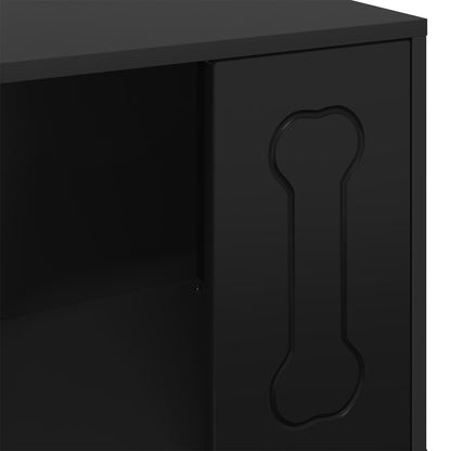 Dog House Black 44 x 42 x 49 cm Engineered Wood