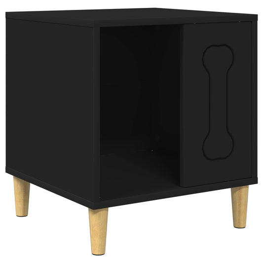Dog House Black 44 x 42 x 49 cm Engineered Wood