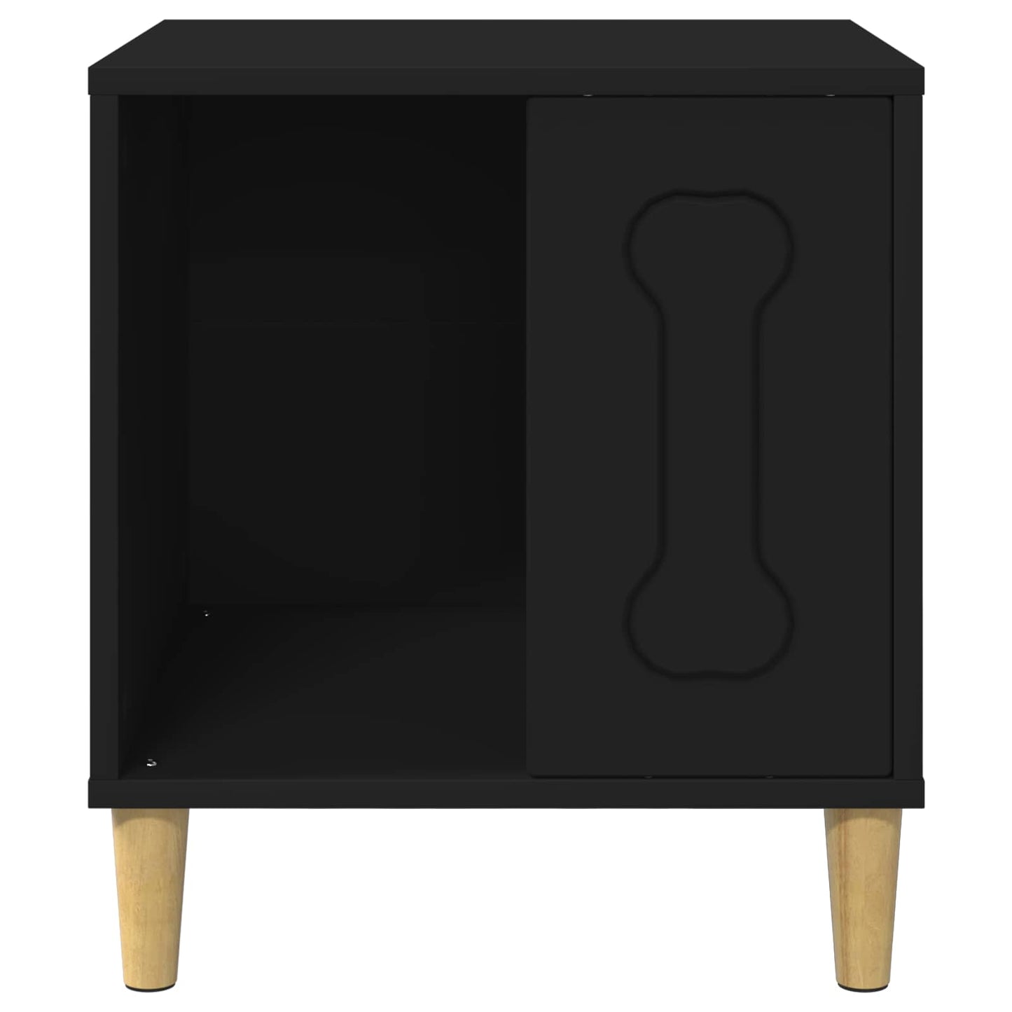 Dog House Black 44 x 42 x 49 cm Engineered Wood