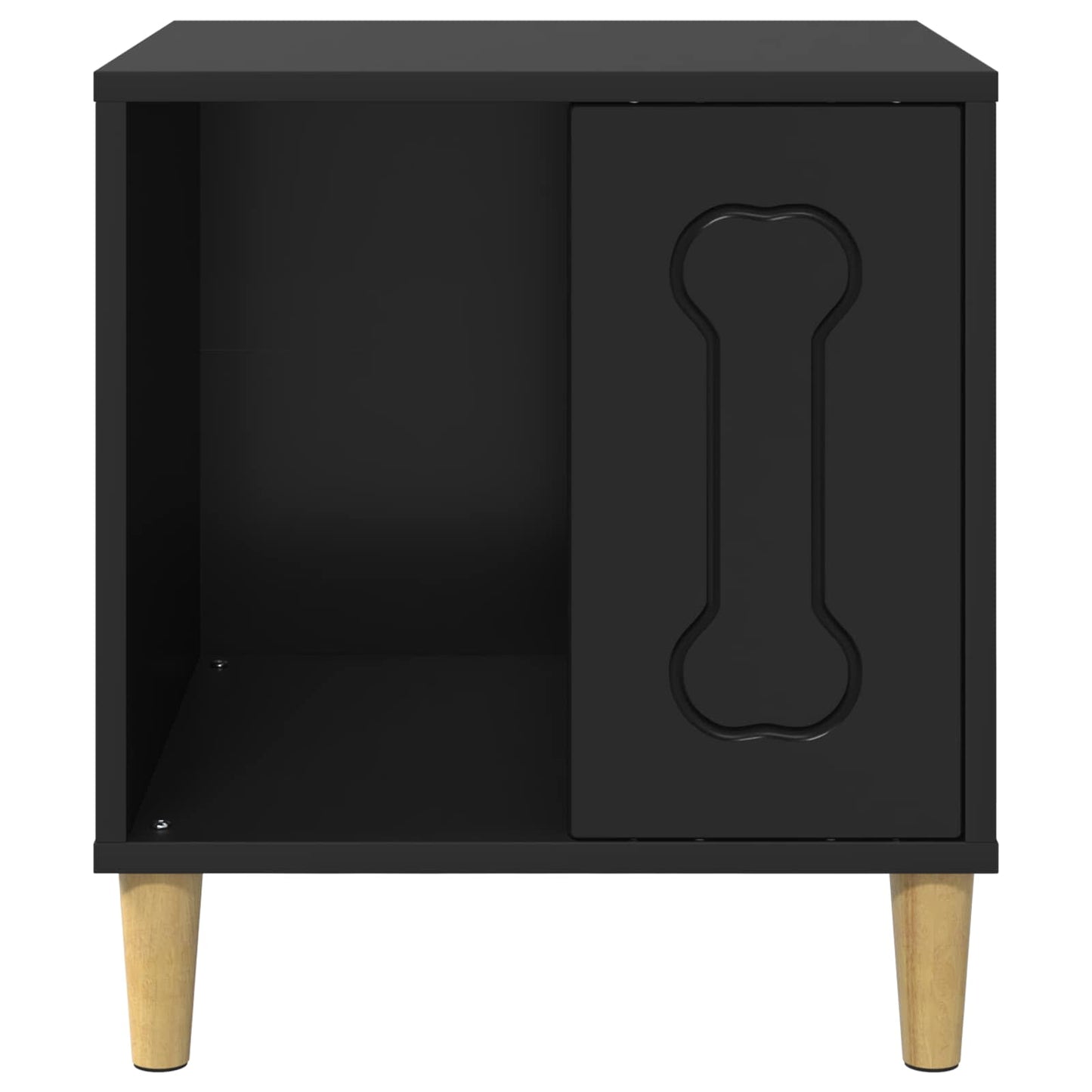Dog House Black 44 x 42 x 49 cm Engineered Wood