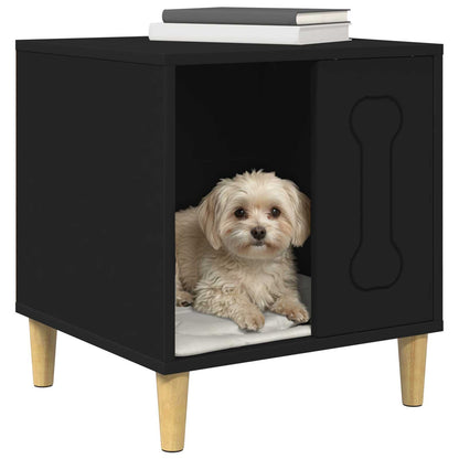 Dog House Black 44 x 42 x 49 cm Engineered Wood